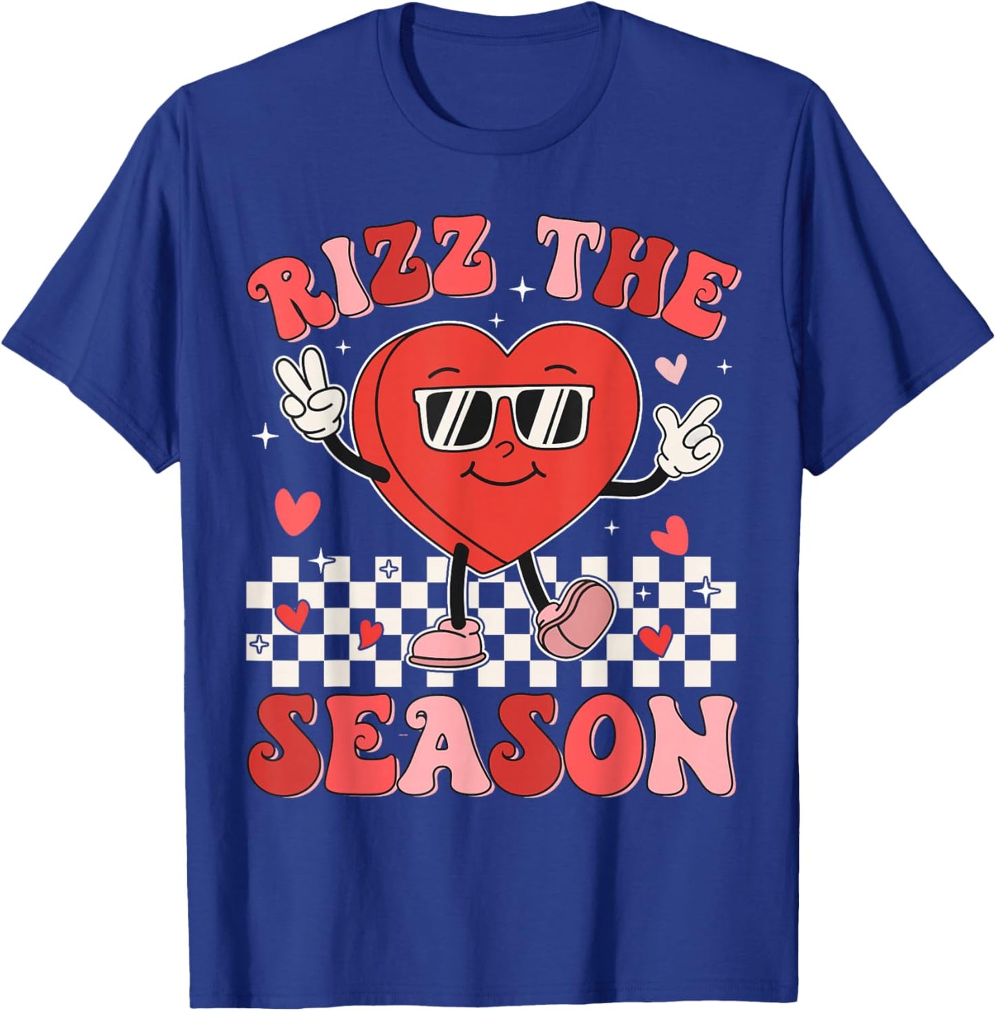 Rizz the Season Funny Valentine Groovy Valentine Rizzler T-Shirt - T-Shirt | Royal
