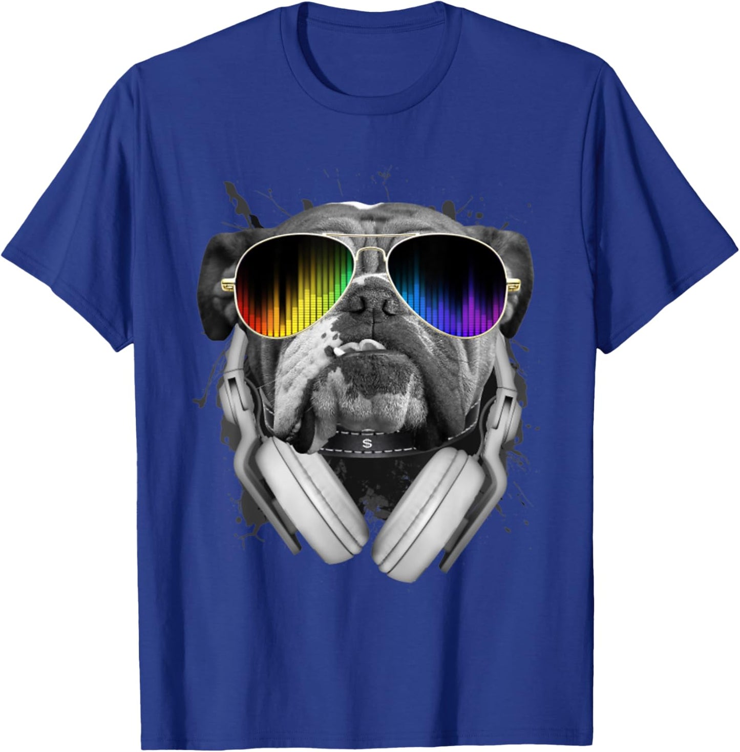 bulldog dj Men Women T-Shirt - T-Shirt | Royal