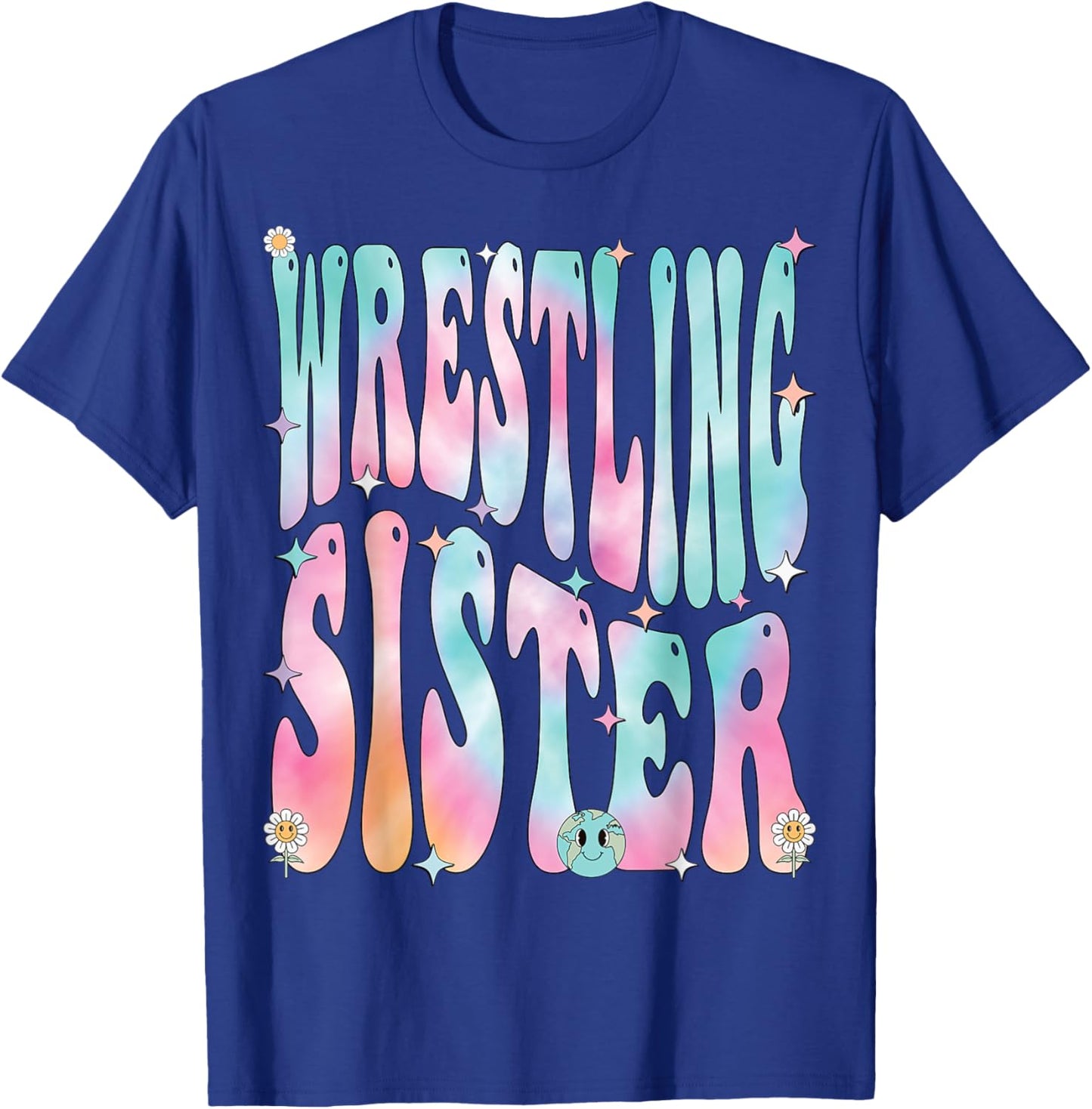 Wrestling Sister Groovy, Wrestling Sister T-Shirt - T-Shirt | Royal