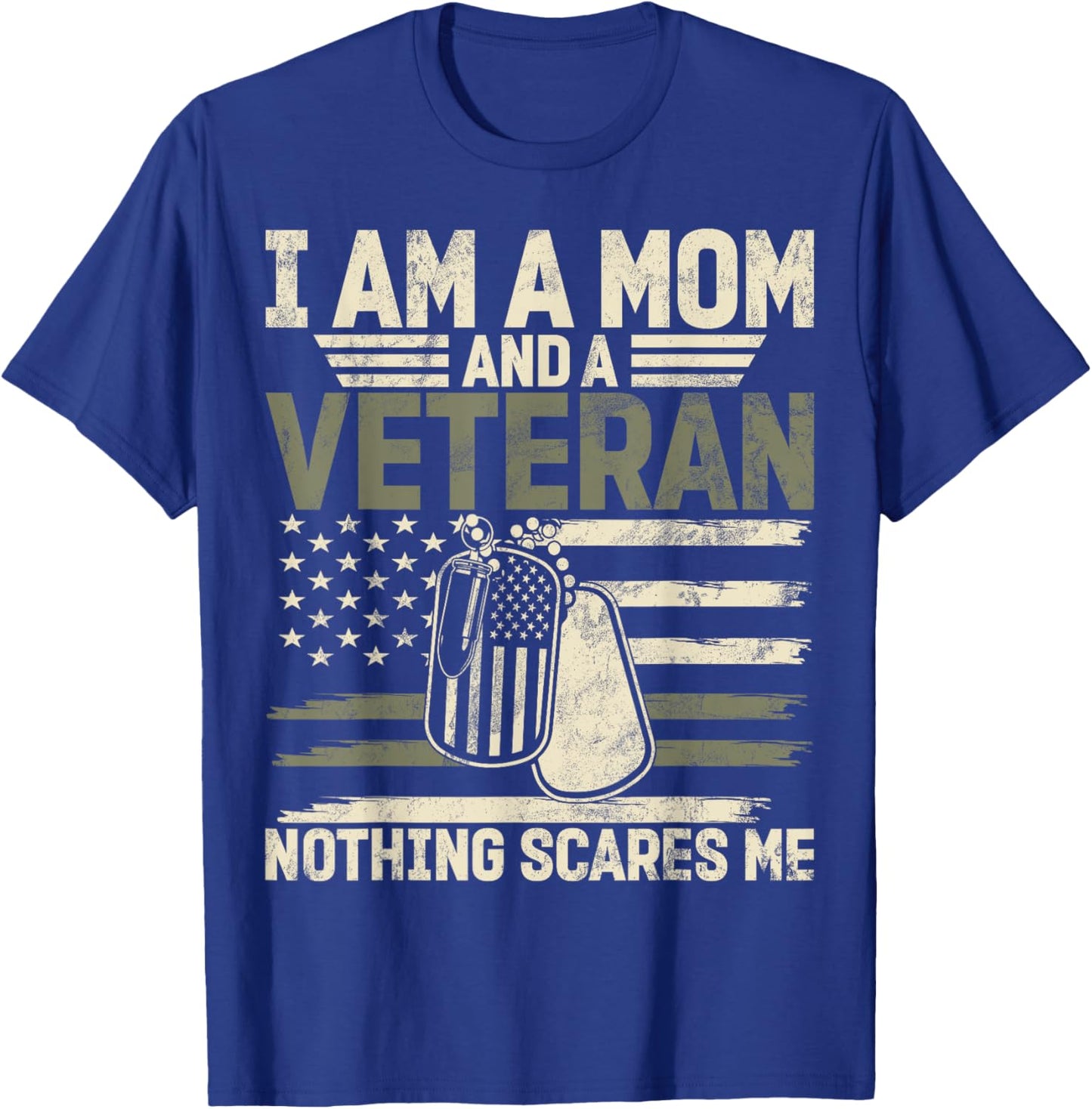 Female Veteran Veteran's Day Women Veteran Soldier Patriotic T-Shirt - T-Shirt | Royal