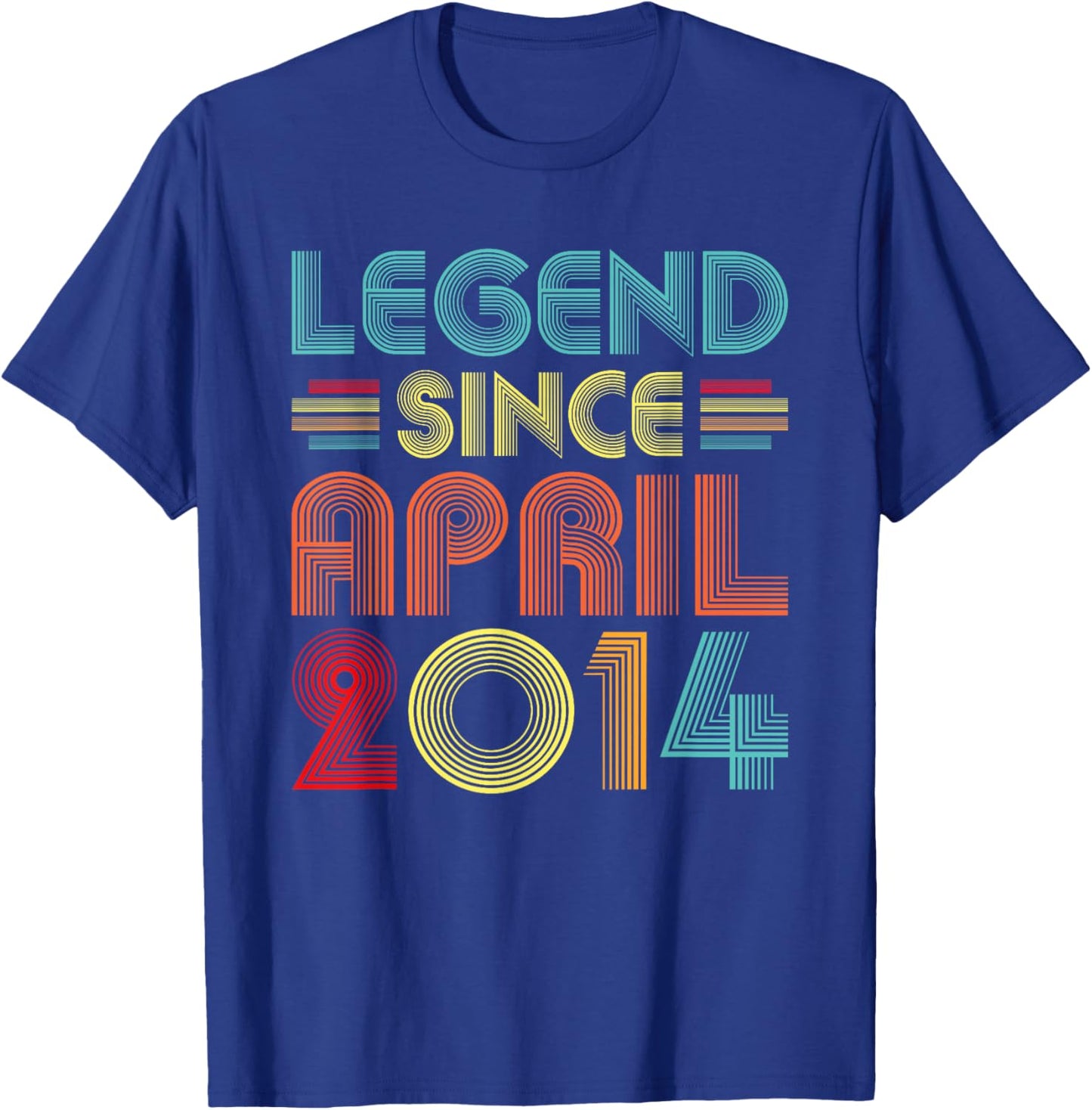 Legend Since April 2014 Birth Of Birthday 2014 Vintage Idea T-Shirt - T-Shirt | Royal