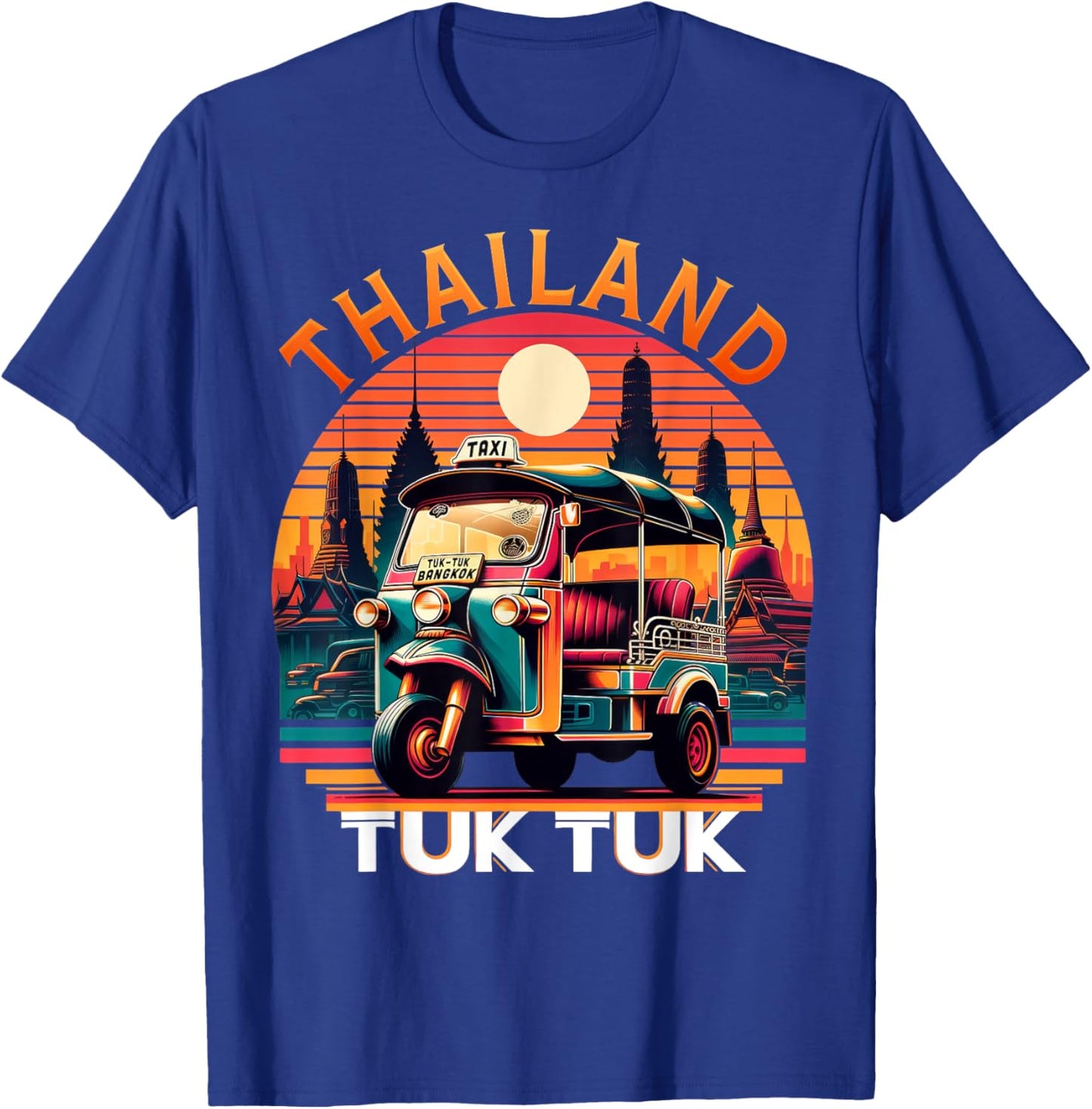 TUK TUK Thailand Travelers Bangkok Adventure Vintage Funny T-Shirt - T-Shirt | Royal