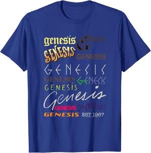 Genesis Logo History Since 1967 T-Shirt - T-Shirt | Royal