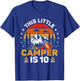 This Little Camper is 10 Year Old 10th Birthday Camping Bday T-Shirt - T-Shirt | Royal