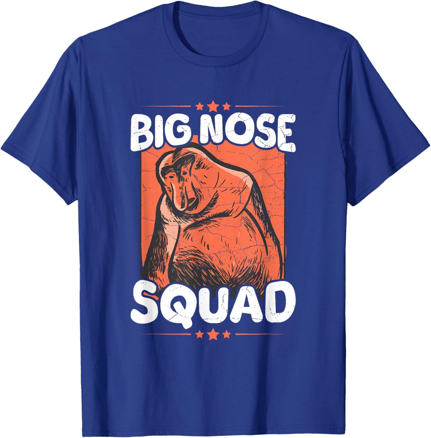 Big Nose Squad Quote for a Proboscis Monkey Lover T-Shirt - T-Shirt | Royal