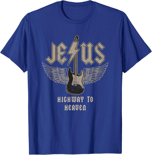 Jesus Rock and Roll Christian Music Worship Bible Verse T-Shirt - T-Shirt | Royal