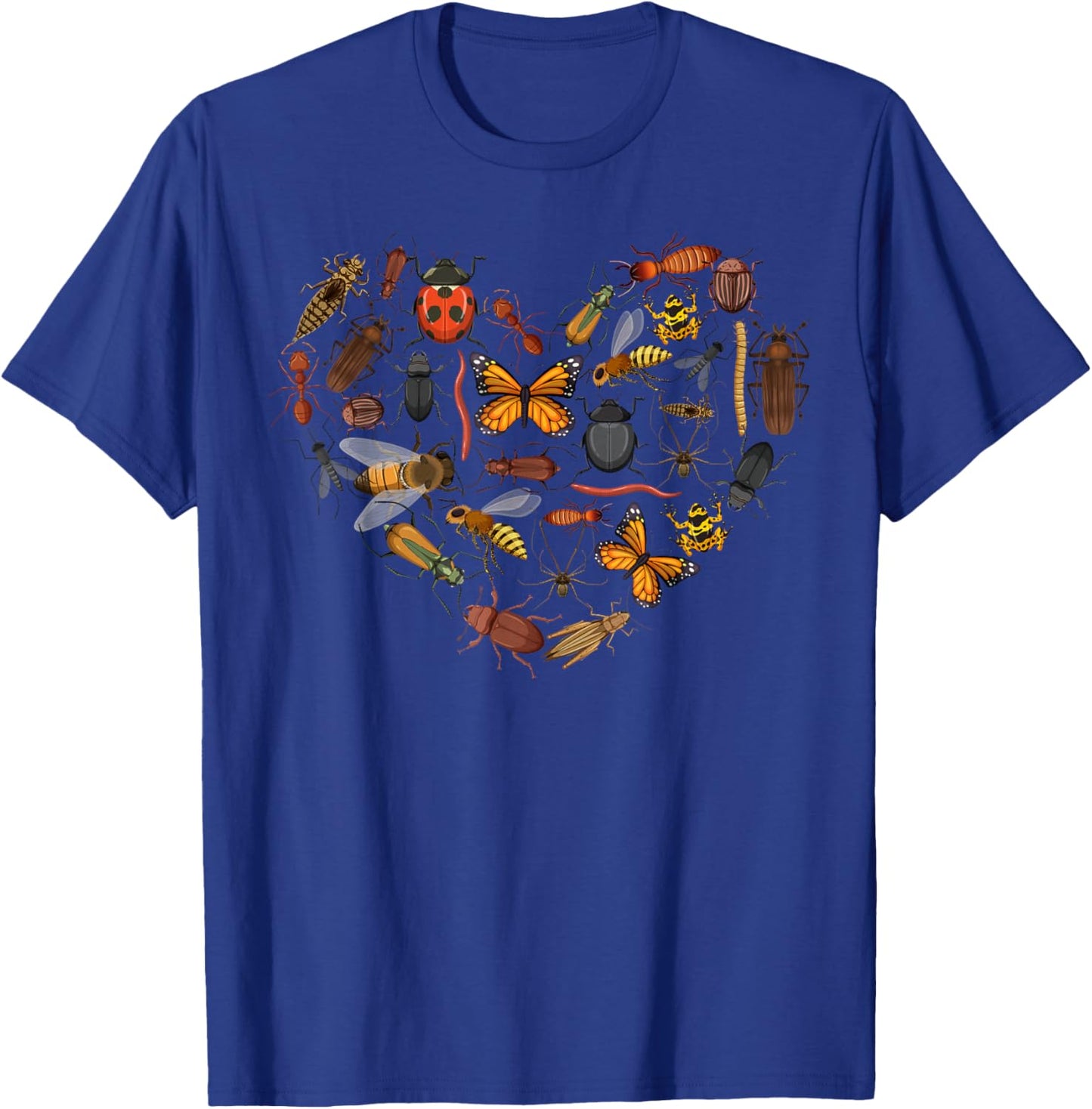 Valentine Bug Lover Insects Love Heart Entomologist T-Shirt - T-Shirt | Royal