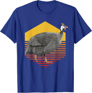 Guinea Fowl Retro T-Shirt - T-Shirt | Royal