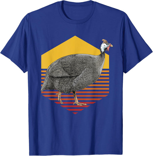 Guinea Fowl Retro T-Shirt - T-Shirt | Royal