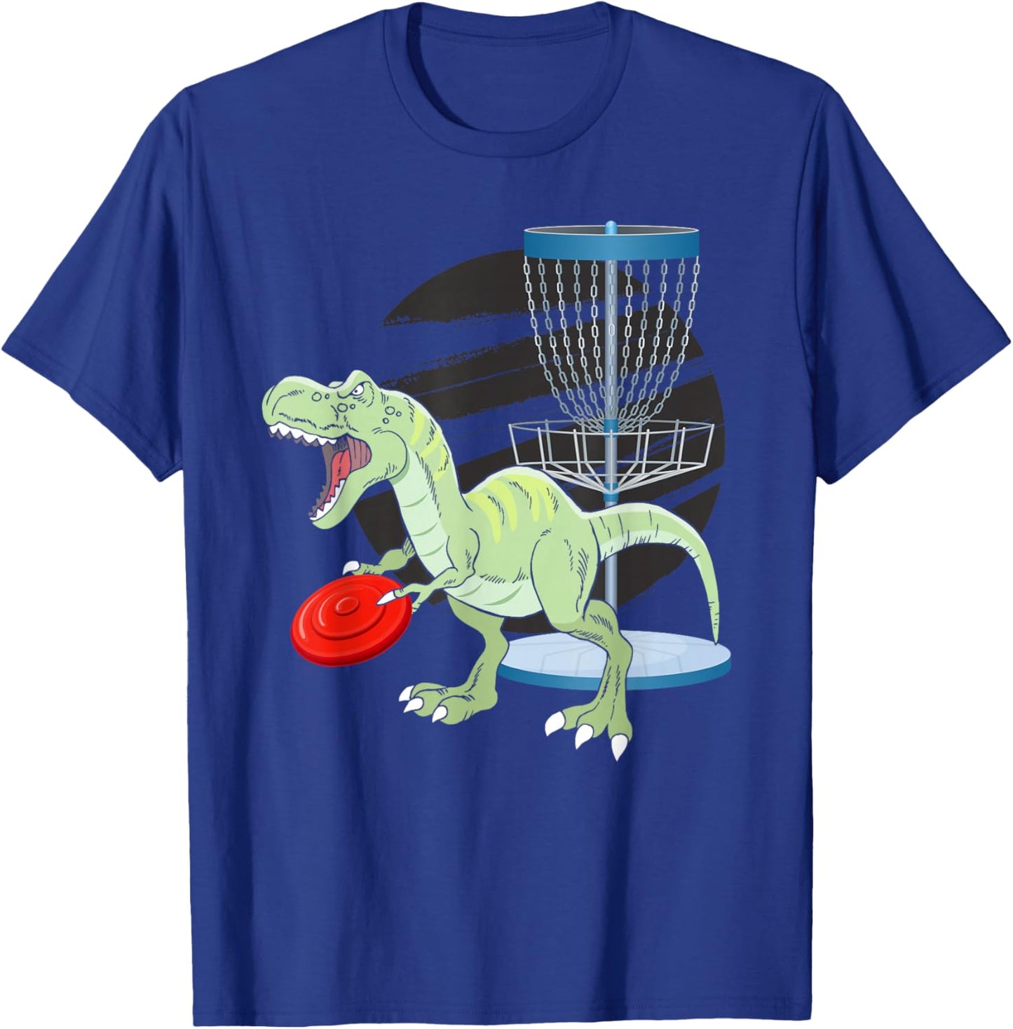 T Rex Frisbee Dinosaur Recreational Tosser Dino Disc Golf T-Shirt - T-Shirt | Royal