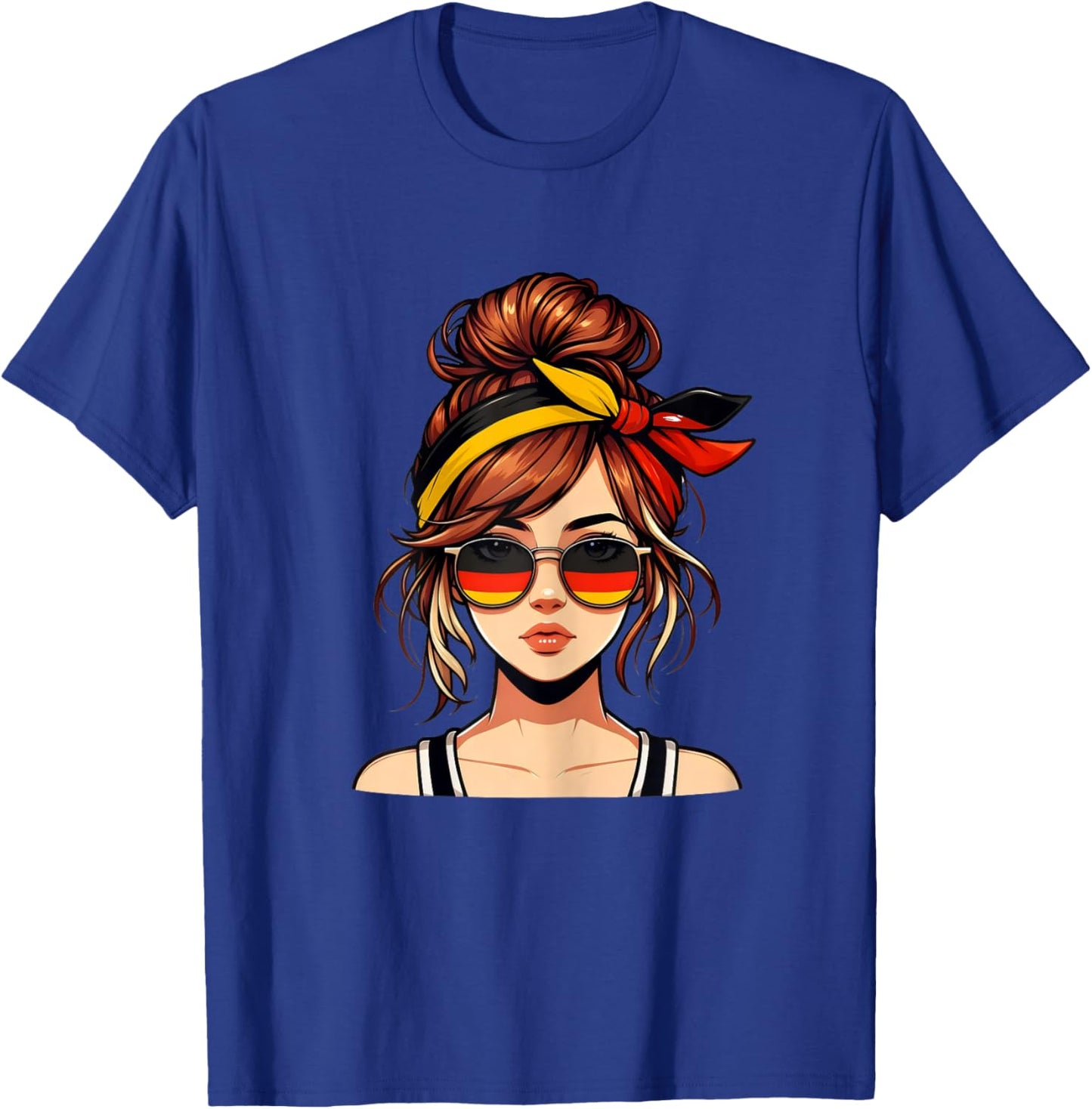 German Girl Deutsches Mädchen Deutschland Flagge T-Shirt - T-Shirt | Royal