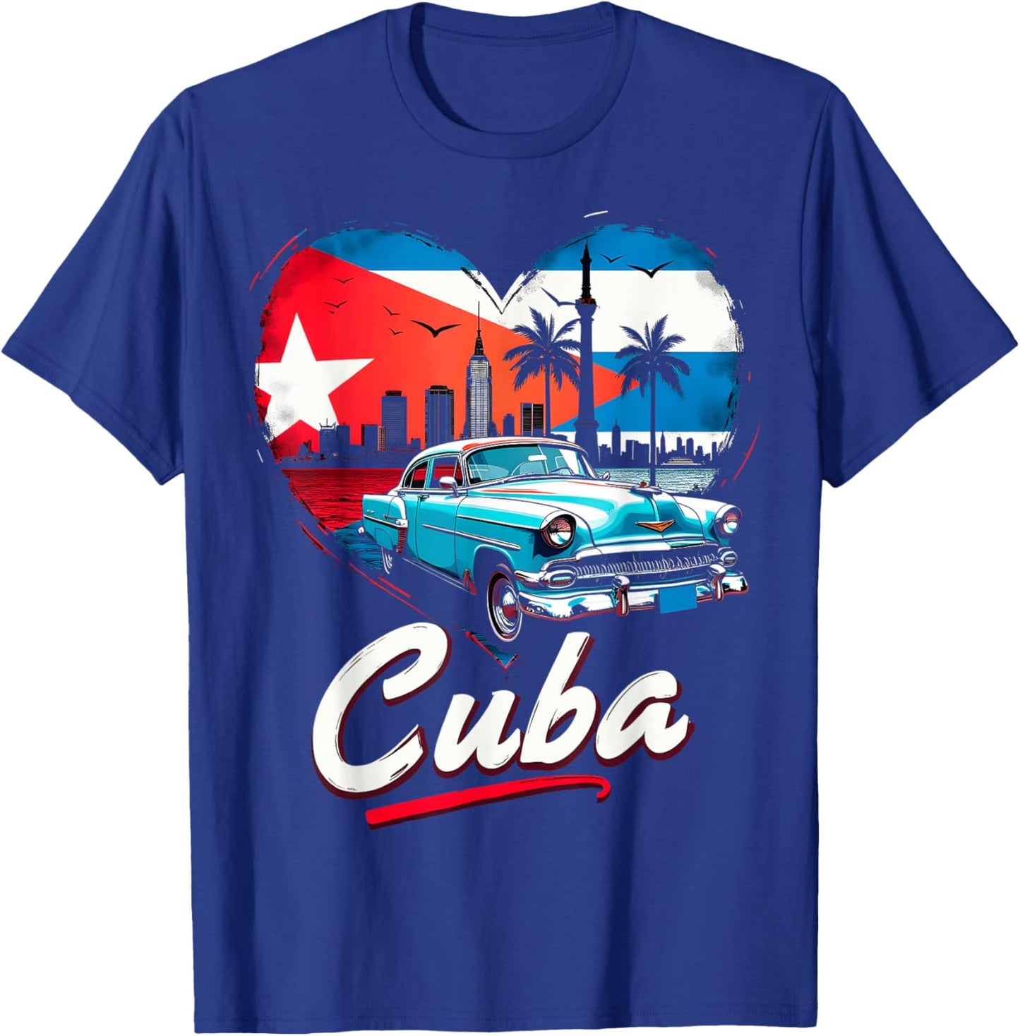 Cuba Retro Love T-Shirt - T-Shirt | Royal
