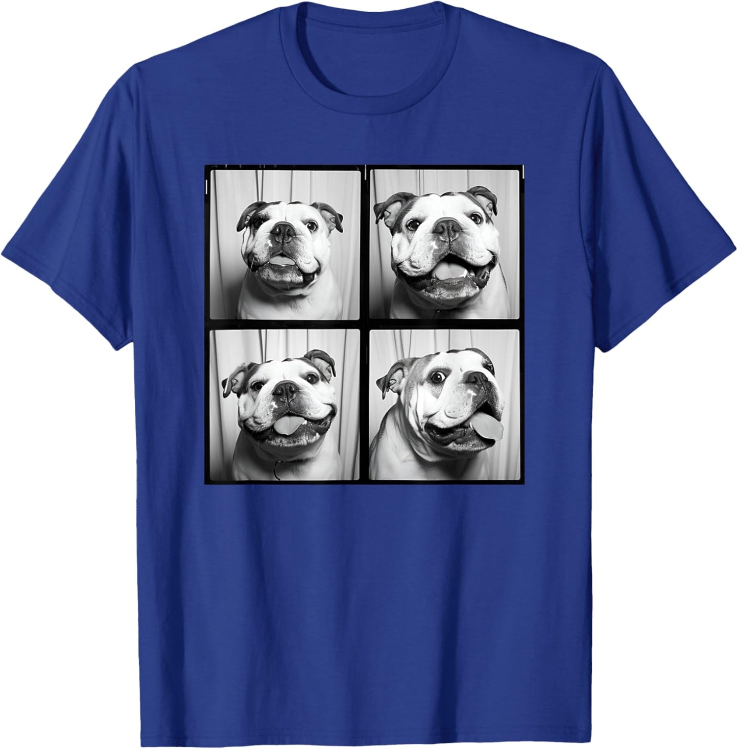 English Bulldog Puppy Face Pet Portrait Bulldog Mom T-Shirt - T-Shirt | Royal
