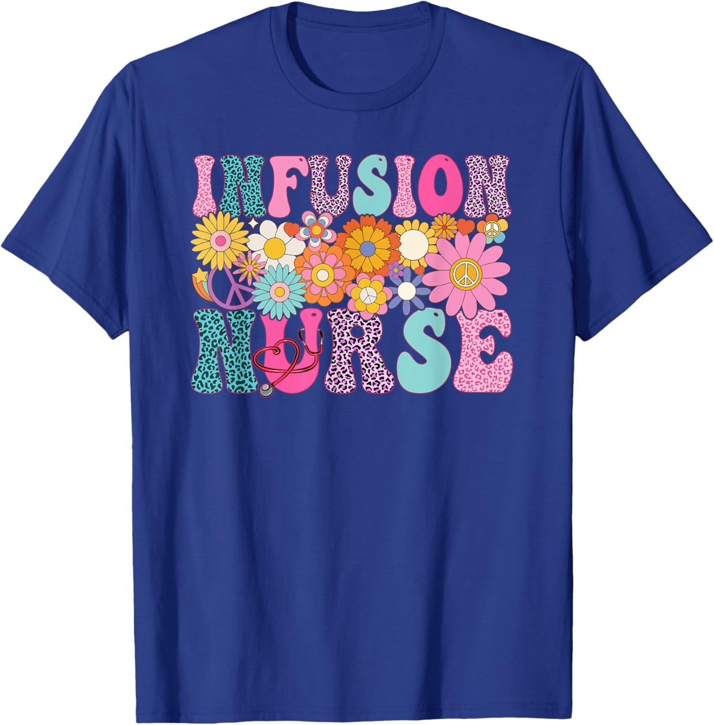 Infusion Nurse Week Groovy Appreciation Day T-Shirt - T-Shirt | Royal