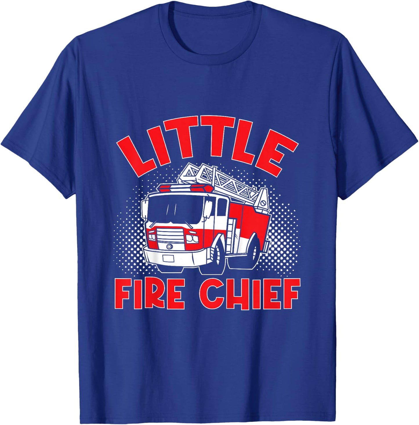 Fire Truck Kids Firefighter Little Fire Chief T-Shirt - T-Shirt | Royal