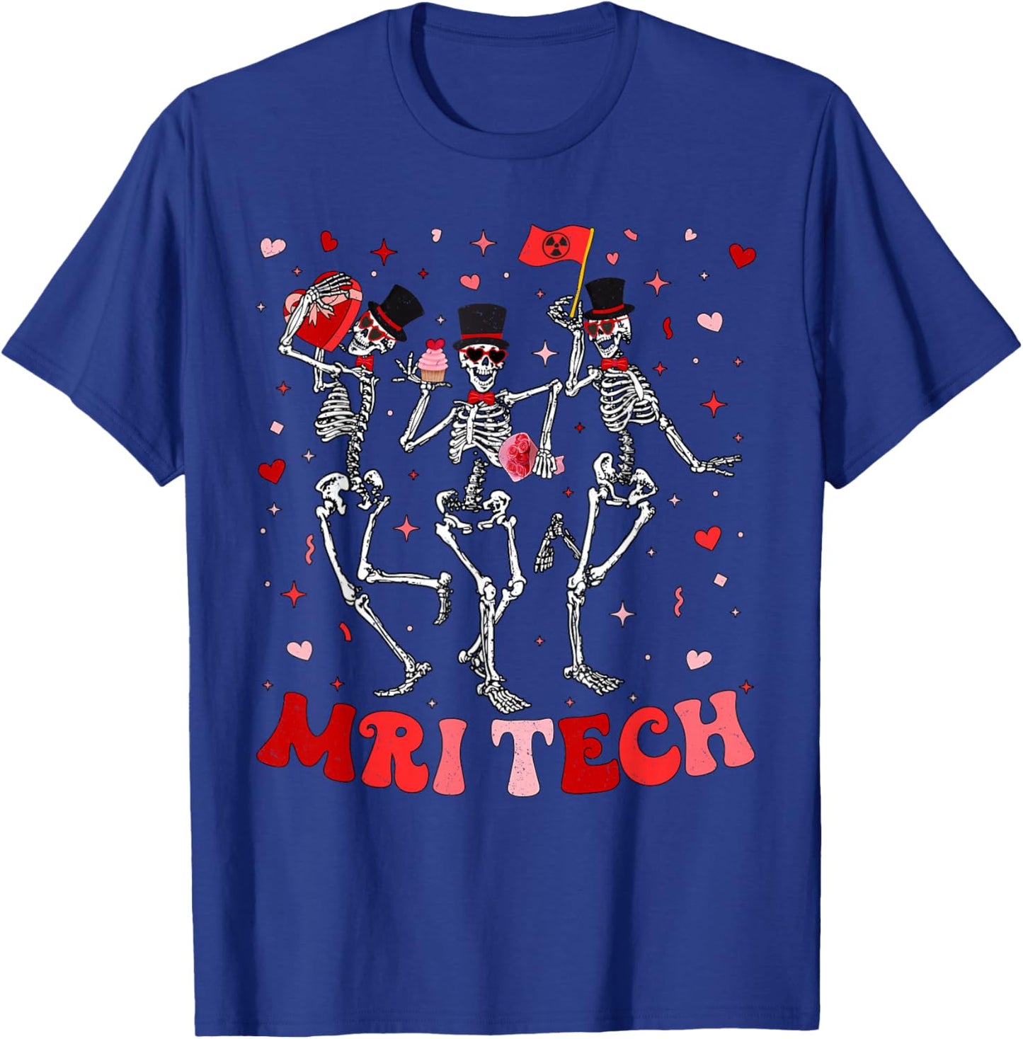 Skeleton MRI Radiology MRI Technologist MRI Tech Valentines T-Shirt - T-Shirt | Royal