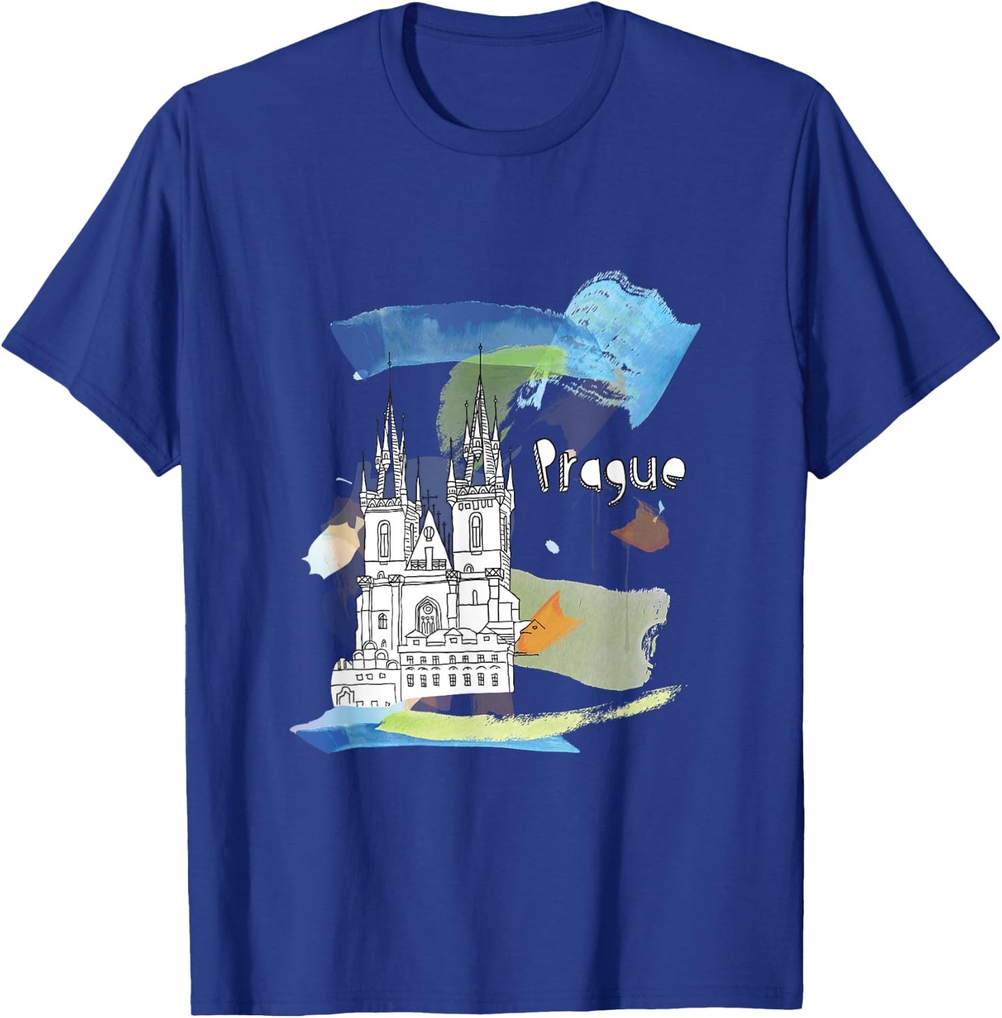 Prague Landmark Church Of Our Lady Before Tyn Czech Souvenir T-Shirt - T-Shirt | Royal
