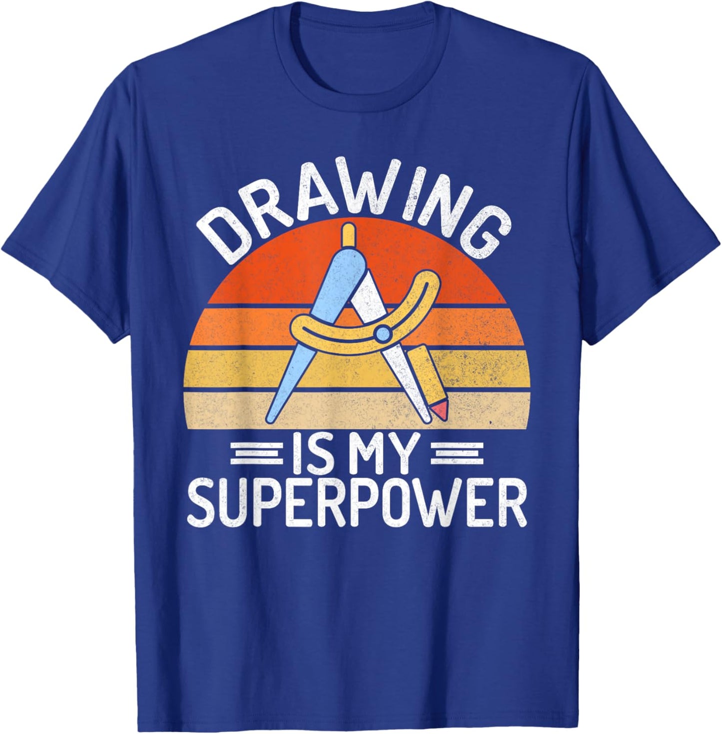 Drawing is my Superpower Draftsman T-Shirt - T-Shirt | Royal