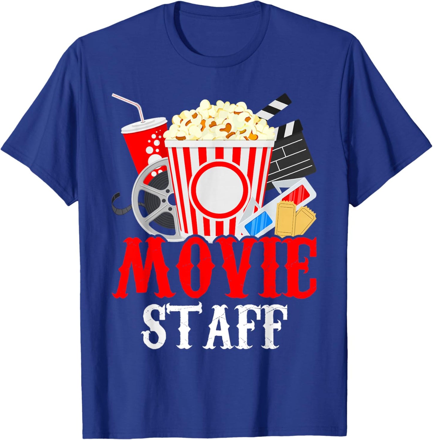 Movie Party Movie Night Movie Birthday T-Shirt - T-Shirt | Royal