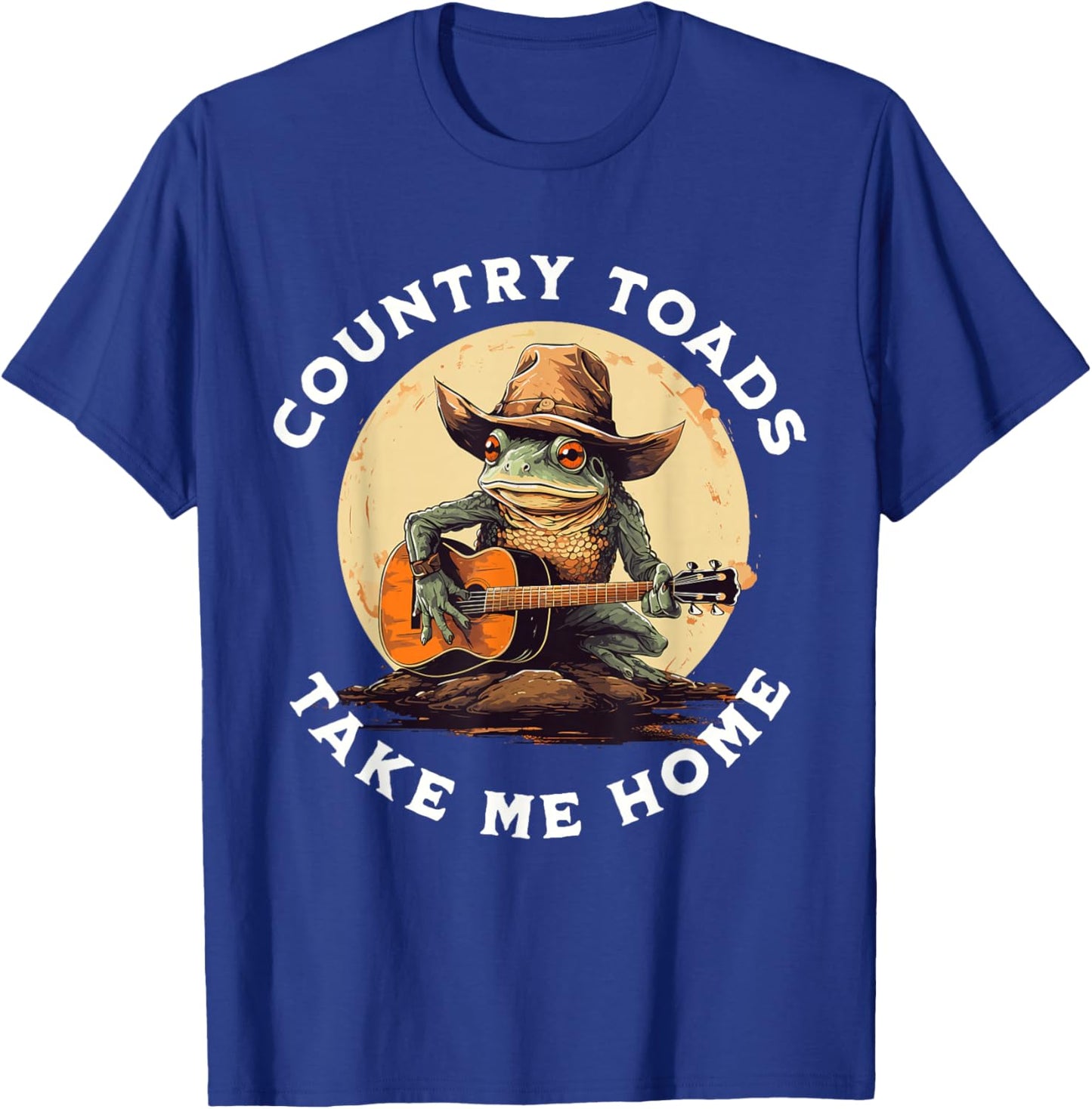 Country Toads Take Me Home Funny Country Music Toad T-Shirt - T-Shirt | Royal