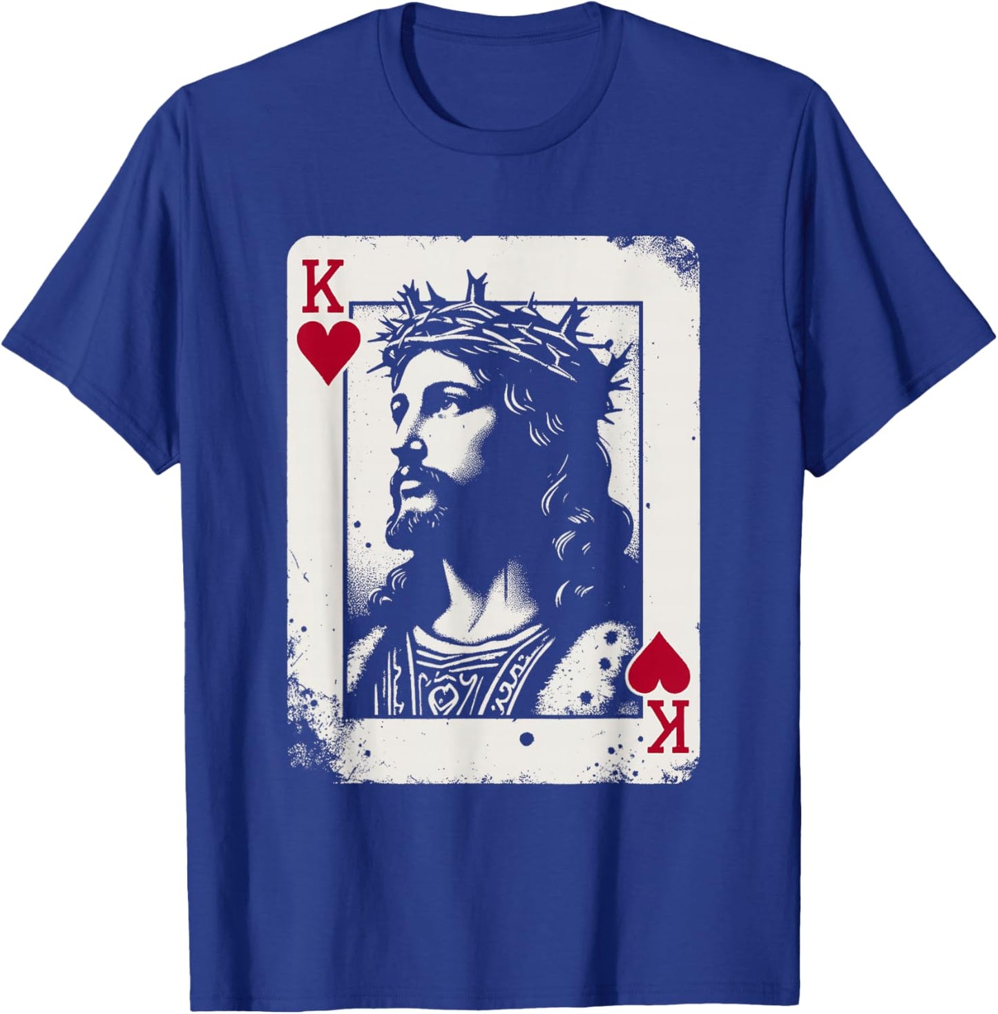 Jesus King of Hearts - Vintage Religious Card Game Lover T-Shirt - T-Shirt | Royal