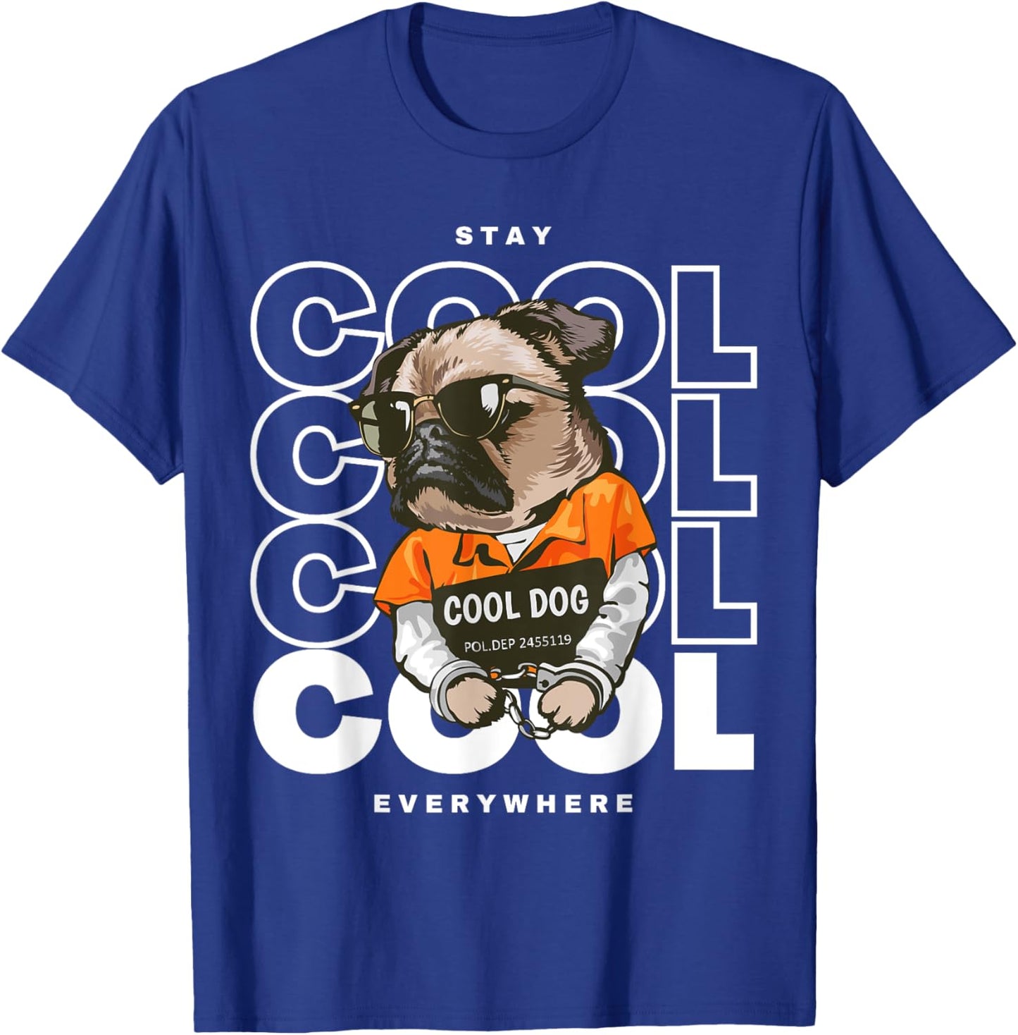 Stay Cool Everywhere. Funny Cool Dog Women Kids T-Shirt - T-Shirt | Royal