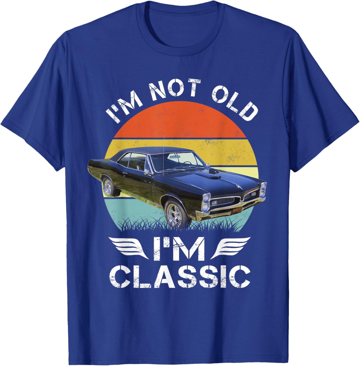 1967 67 GTO Classic Car Old School Muscle Car T-Shirt - T-Shirt | Royal