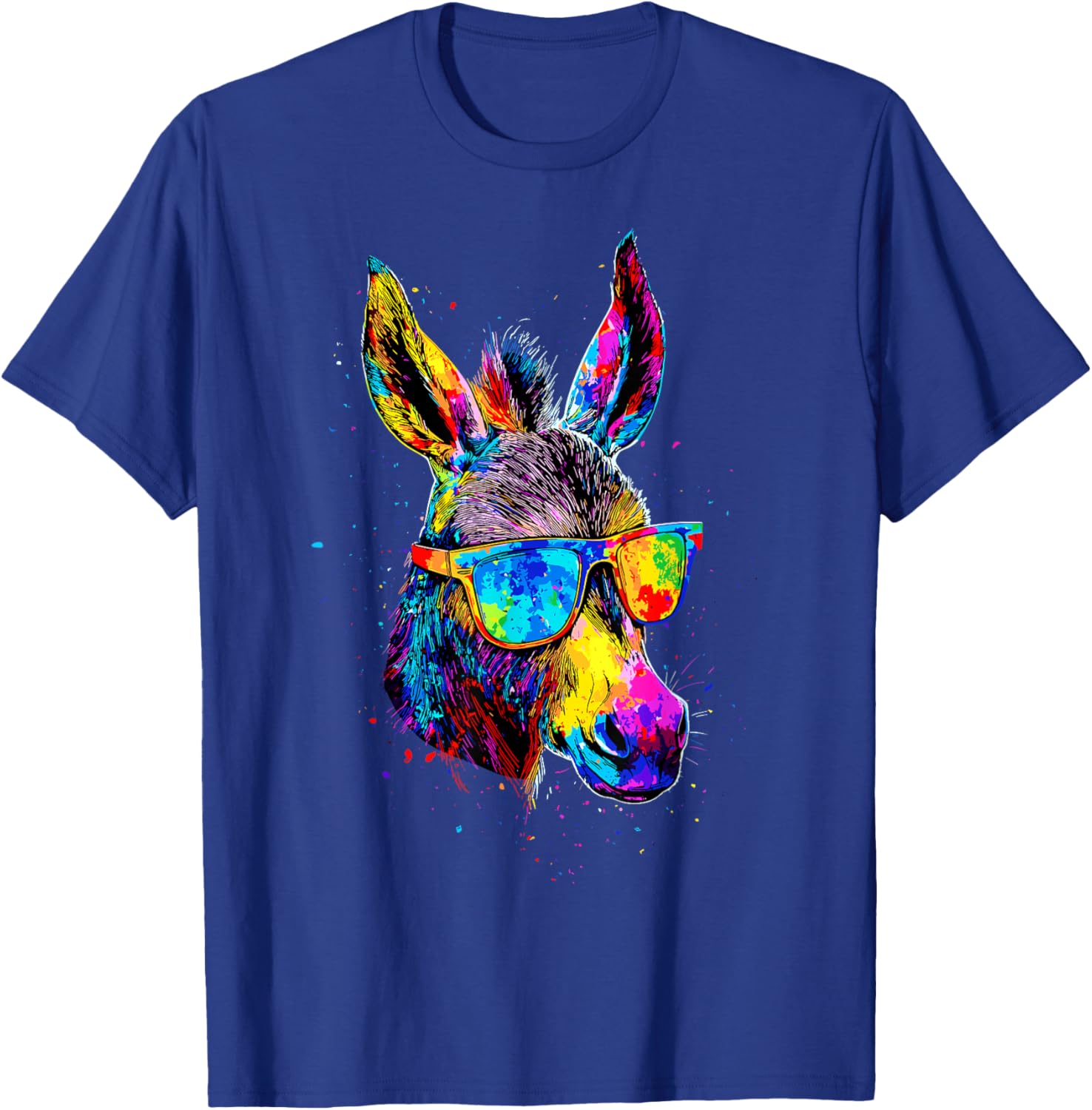 Donkey Colorful Popart Colors Donkey House Donkey Riding T-Shirt - T-Shirt | Royal