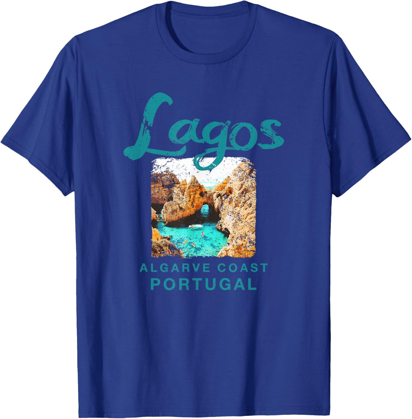 Lagos Portugal Algarve Coast Vintage Portuguese T-Shirt - T-Shirt | Royal