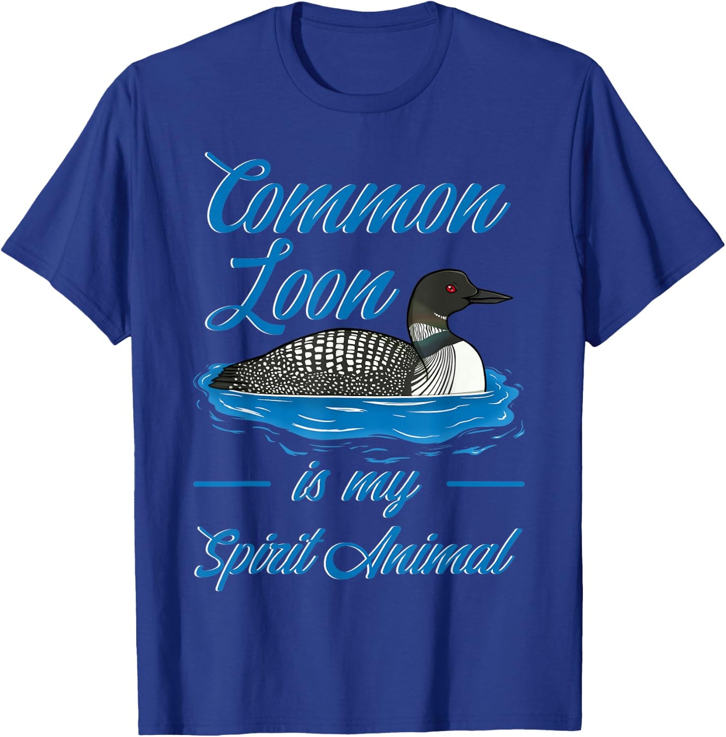 Common Loon Bird Ducks Funny Cute T-Shirt - T-Shirt | Royal