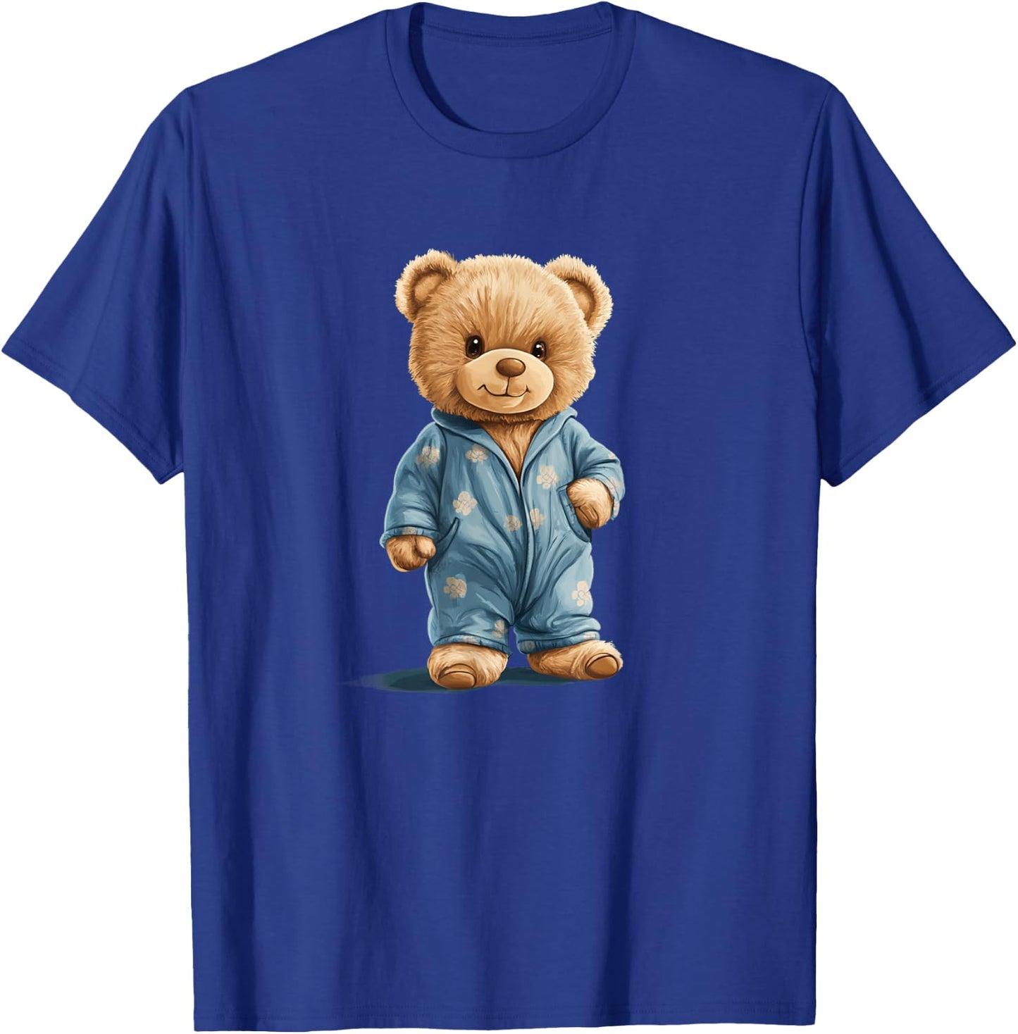 Sleepy Teddy Bear in Comfy Pajamas for Boys and Girls T-Shirt - T-Shirt | Royal