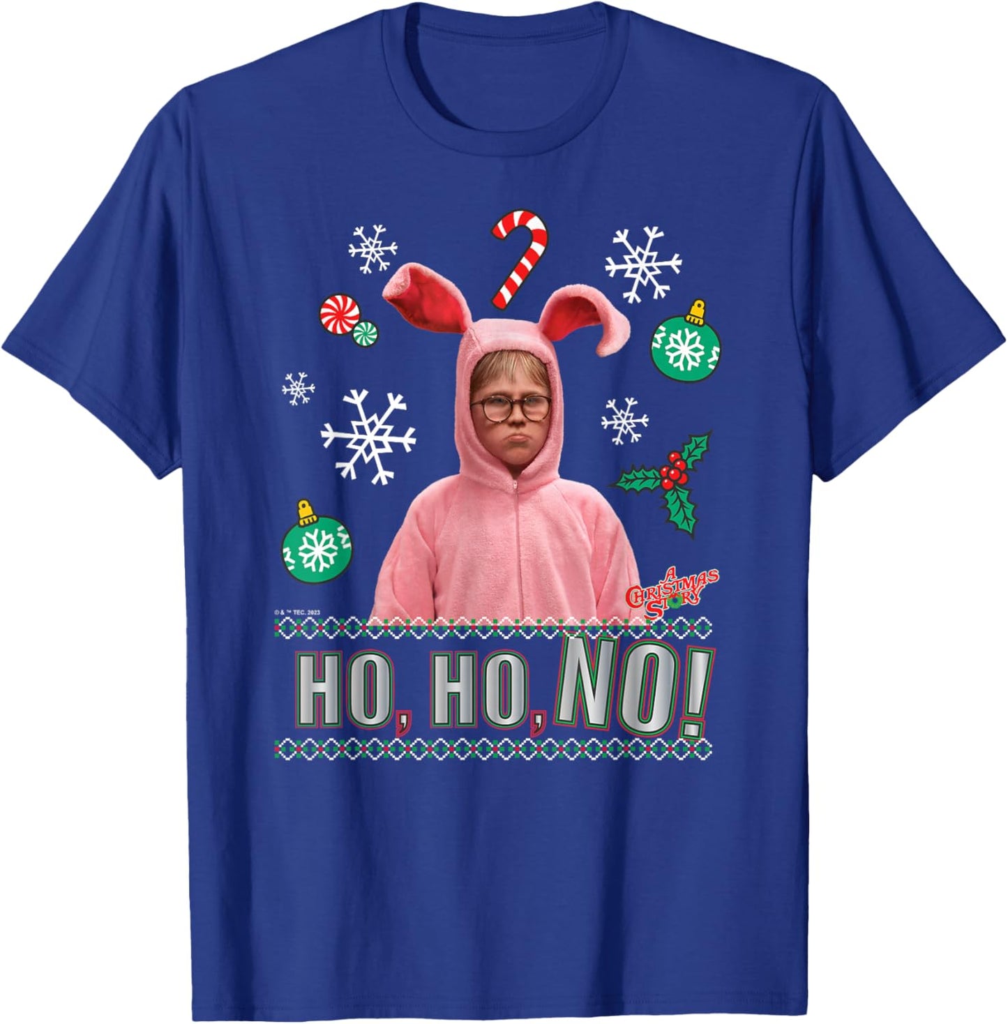A Christmas Story - Ho Ho Ho Pink Bunny Suit T-Shirt - T-Shirt | Royal