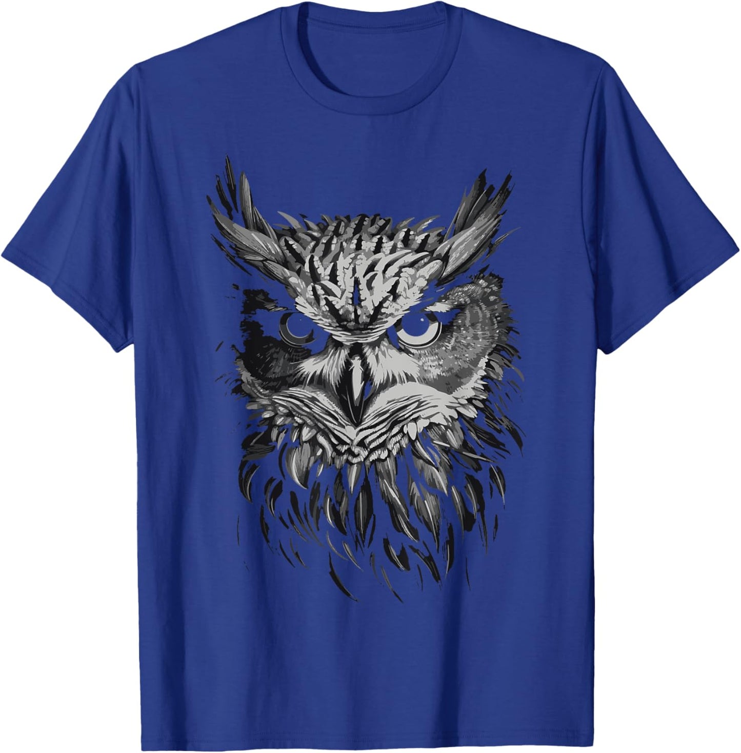Vintage Owl Graphic T-Shirt - T-Shirt | Royal