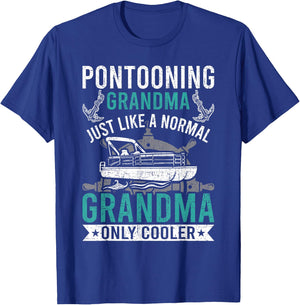 Pontooning Grandma Like Normal Only Cooler Pontoon T-Shirt - T-Shirt | Royal