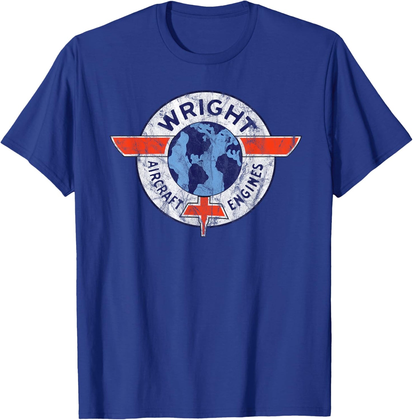 Wright Aircraft Engines Vintage Retro Aviation T-Shirt - T-Shirt | Royal