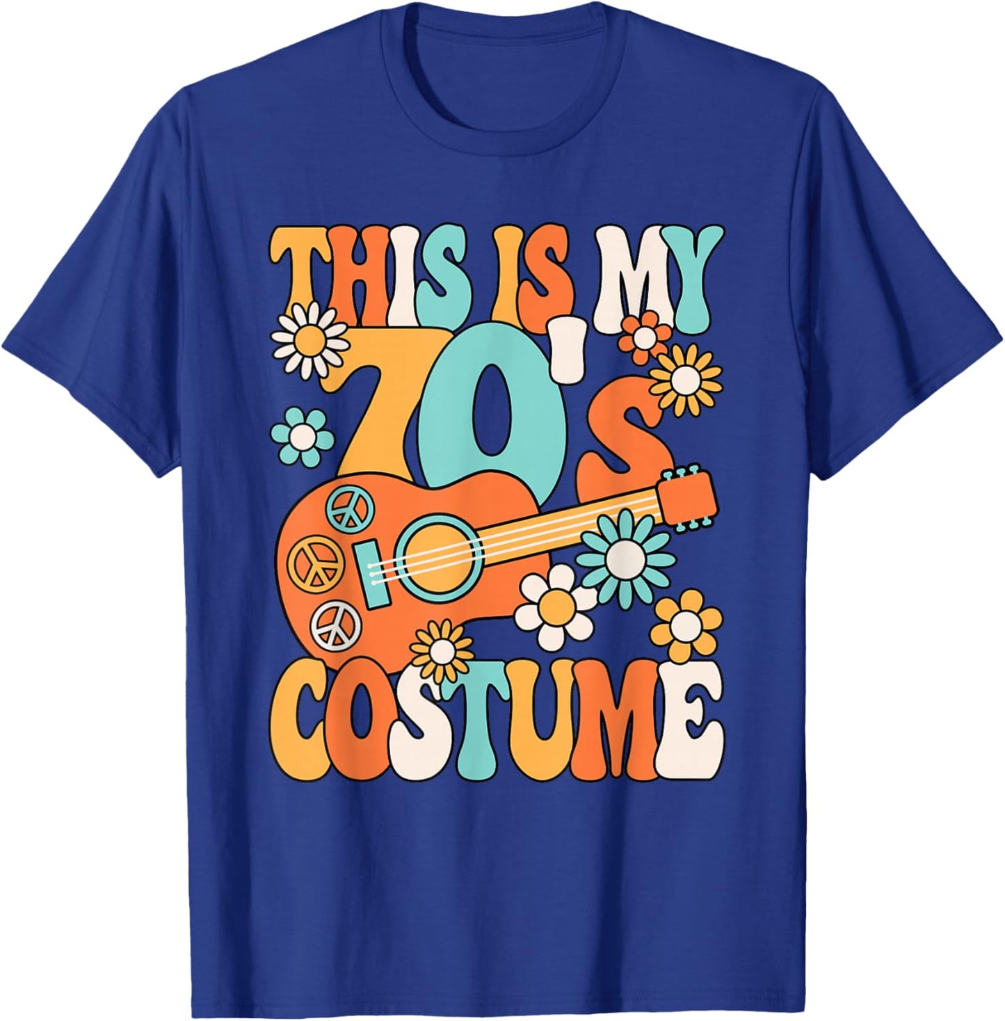 This Is My 70's Costume Women 1970s Party 70s Outfit Retro T-Shirt - T-Shirt | Royal