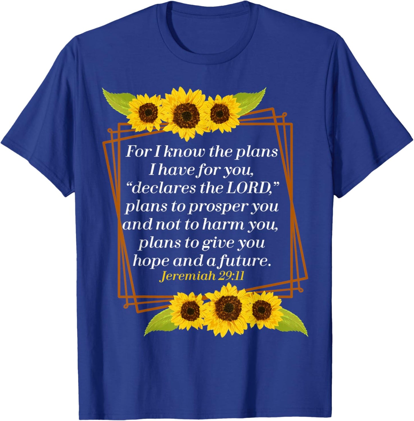 Jeremiah 29:11 Bibel Christian for Christian T-Shirt - T-Shirt | Royal