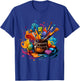 Artist Paint Palette And Brushes Art -Adults Black Art T-Shirt - T-Shirt | Royal
