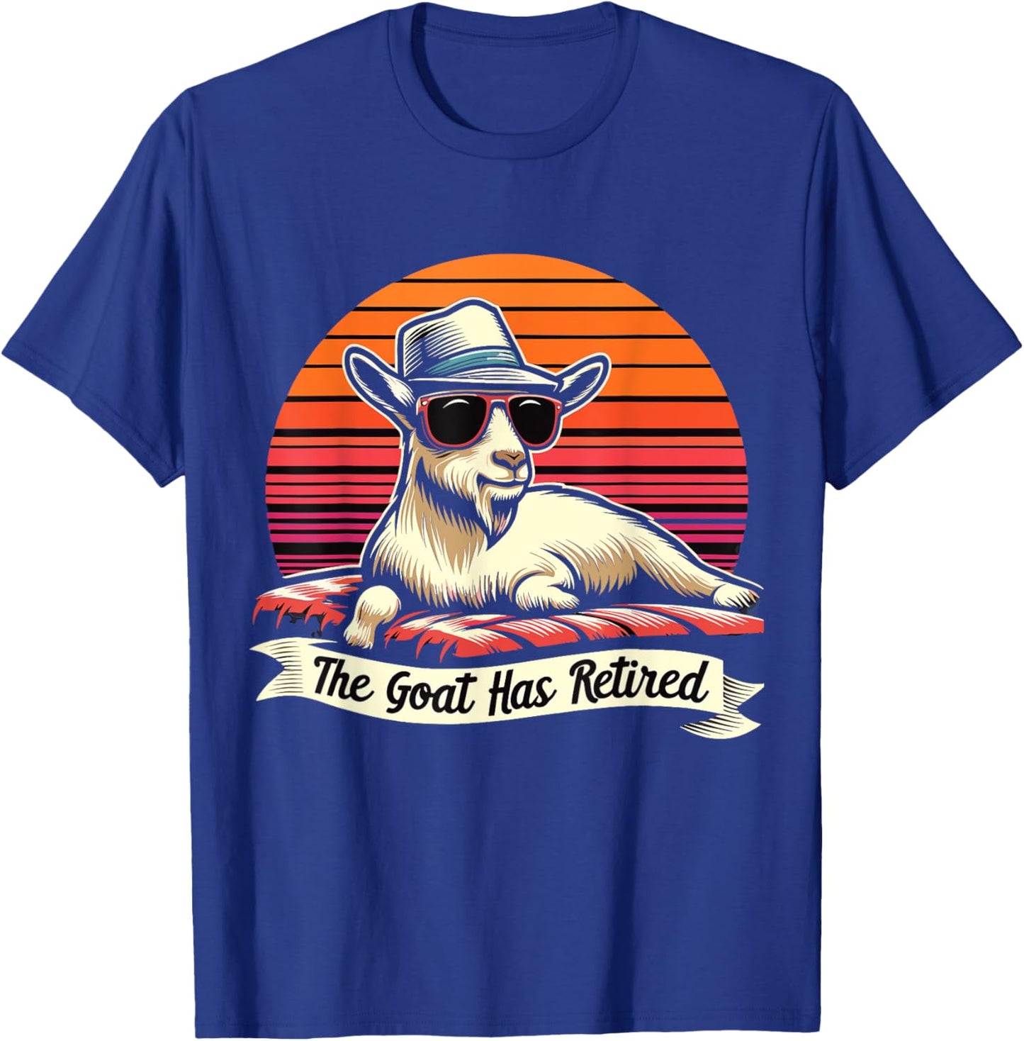 the goat has retired men Retirement goat Pension plan T-Shirt - T-Shirt | Royal
