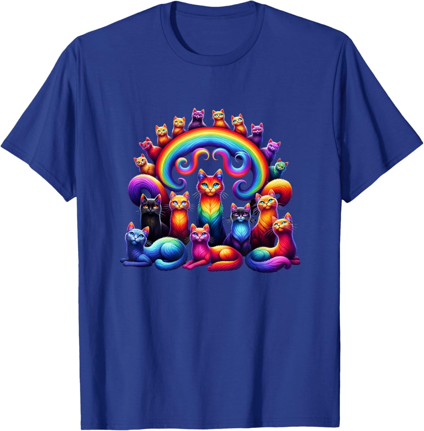 Cats in a Rainbow T-Shirt - T-Shirt | Royal