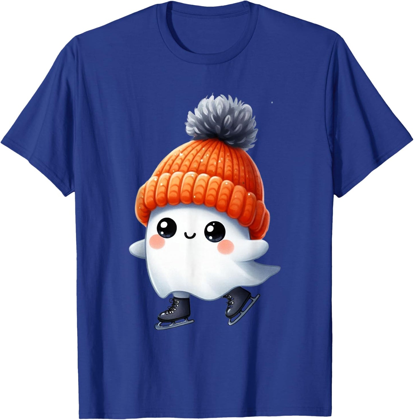 Ice Skating Ghost Halloween Party Costume Kids T-Shirt - T-Shirt | Royal