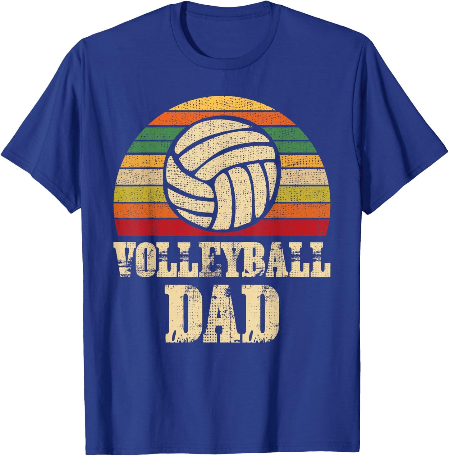 Vintage Retro Volleyball Dad Father's Day Present T-Shirt - T-Shirt | Royal