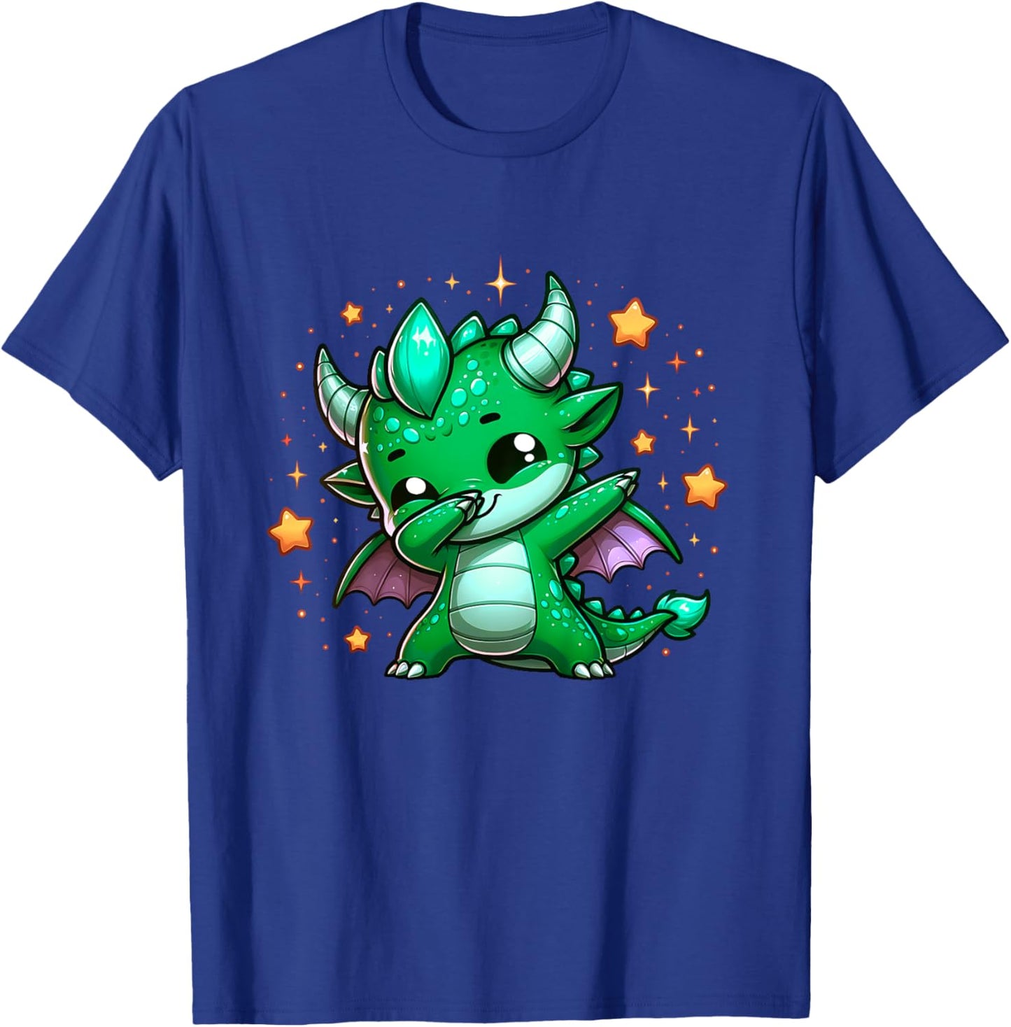 Dragon Dabbing Cute Ren Faire Graphic Toddler Girl Boy Funny T-Shirt - T-Shirt | Royal