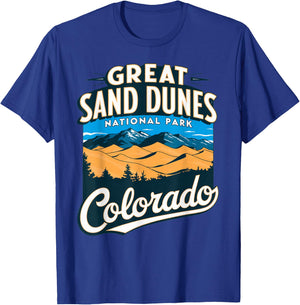 Explore Scenic Great Sand Dunes National Park Colorado T-Shirt - T-Shirt | Royal