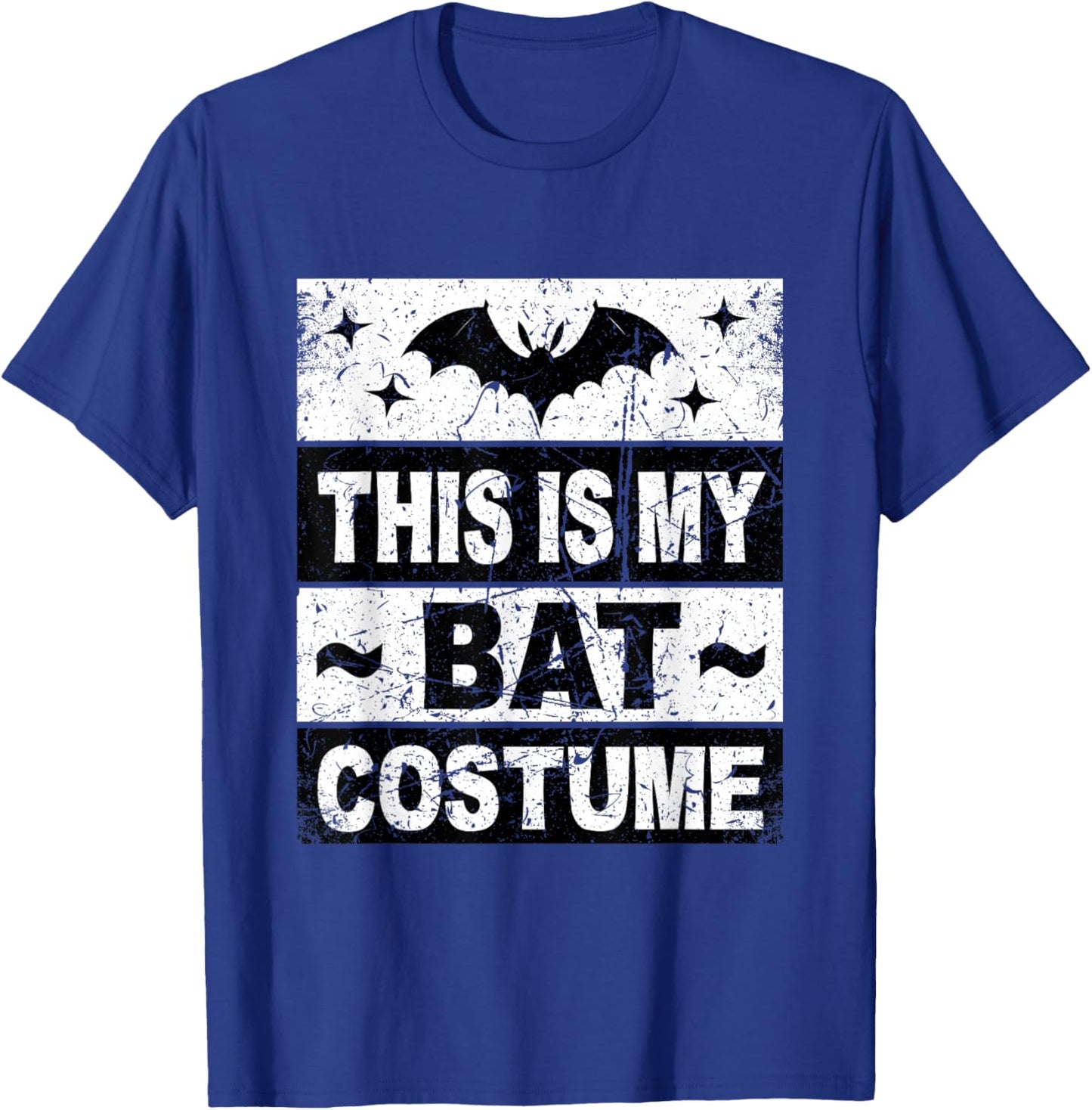 Retro Bat Costume Shirt Halloween Bat Lazy Easy Kids Adult T-Shirt - T-Shirt | Royal