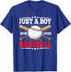 Just A Boy Who Loves Baseball Funny Baseball Player Kids T-Shirt - T-Shirt | Royal