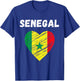 Senegal Flag Holiday Senegal Heart Senegalese Flag T-Shirt - T-Shirt | Royal