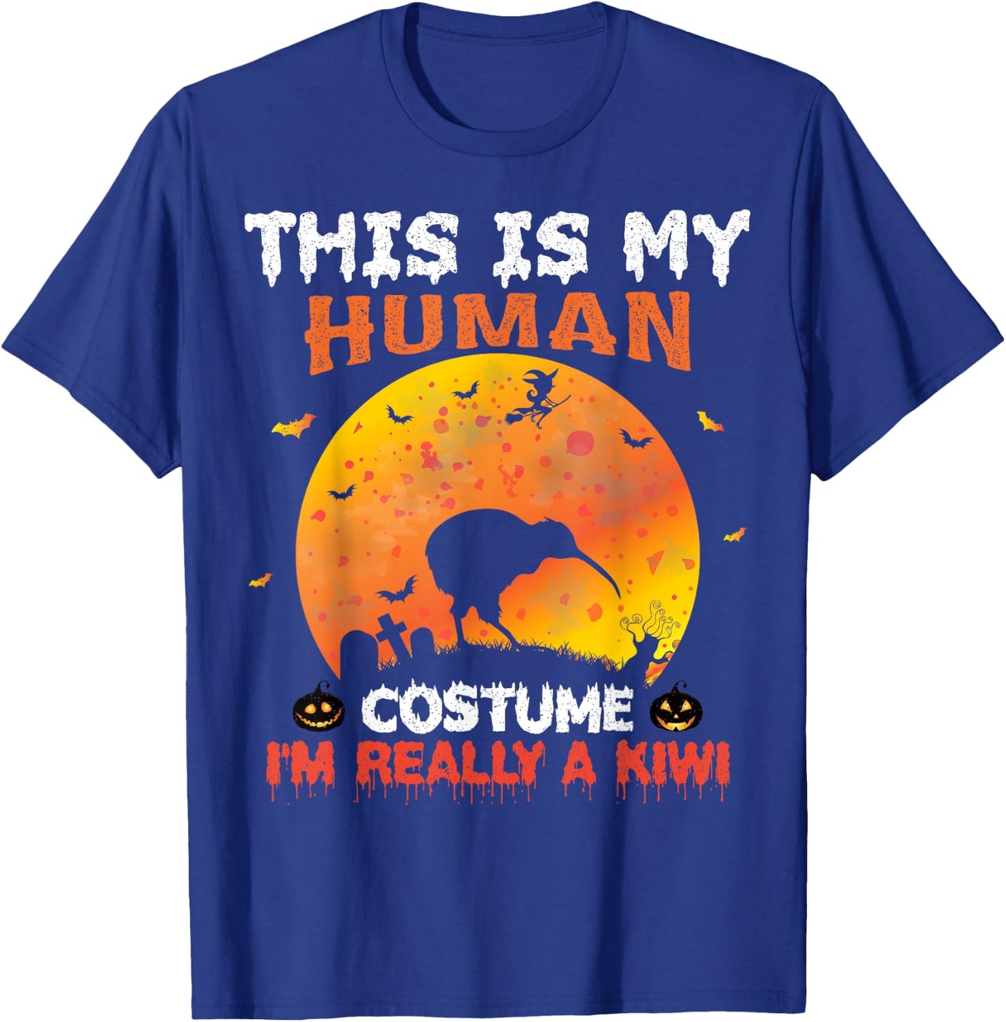 This Is My Human Costume I'm Really A Kiwi Bird Halloween T-Shirt - T-Shirt | Royal