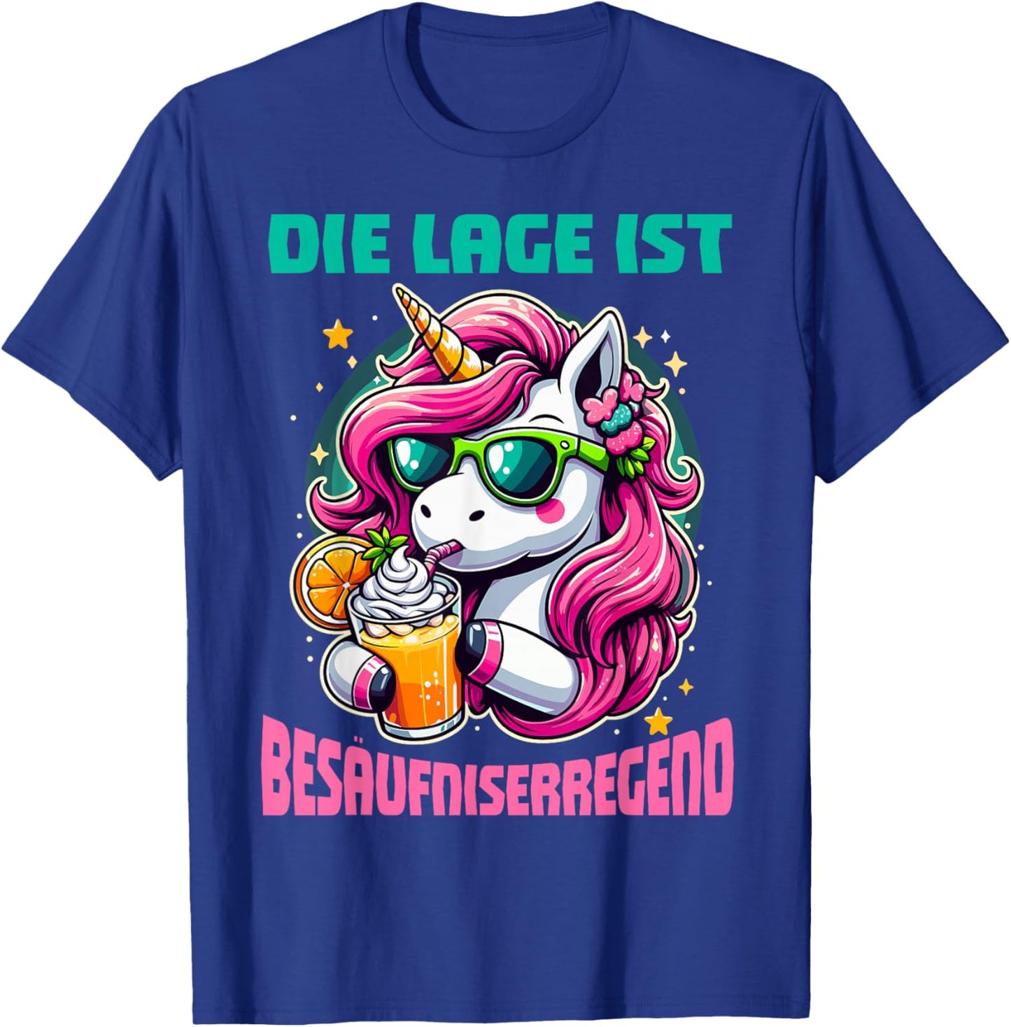 Die Lage Ist Besäufniserregend Party Humor Einhorn Trinker T-Shirt - T-Shirt | Royal