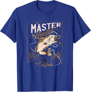 Funny Professional Master Baiter Fishermen Adult Humor T-Shirt - T-Shirt | Royal